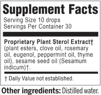Solaris Plant Sterol Extracts Supplement Facts
