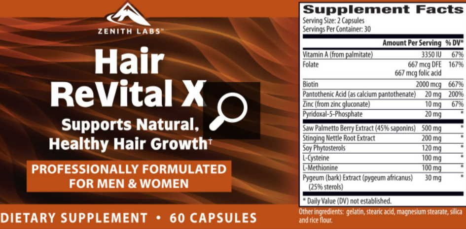 Hair Revital X Supplement Facts