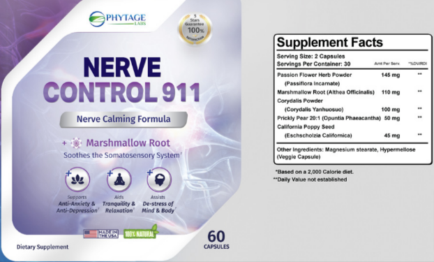 Nerve Control 911 Ingredients List